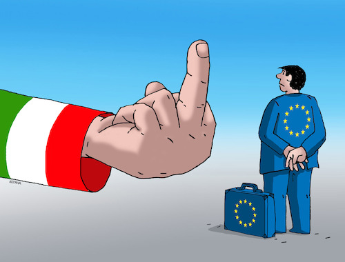 Cartoon: italyprst (medium) by Lubomir Kotrha tagged eu,euro,italy,lira,europe,world,elections,conti