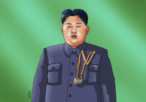 Cartoon: kim jong gum (medium) by Lubomir Kotrha tagged nuclear,korea,kim,jong