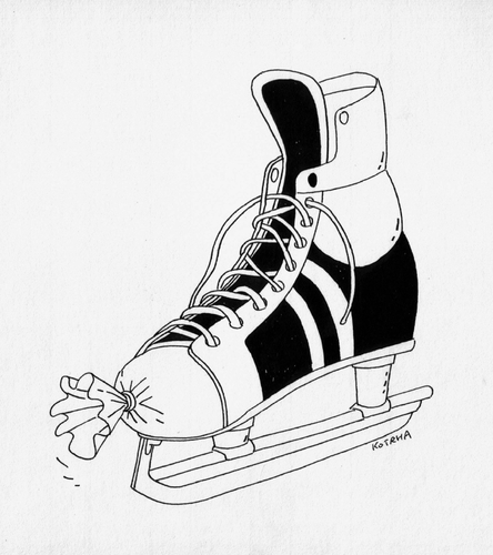 Cartoon: korccula (medium) by Lubomir Kotrha tagged hokej,hockey,world,cup