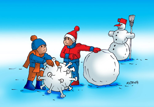 Cartoon: korosnehul (medium) by Lubomir Kotrha tagged christmas,santa,claus,winter,covid,christmas,santa,claus,winter,covid