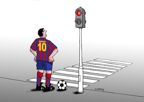 Cartoon: messi (medium) by Lubomir Kotrha tagged lionel,messi,barcelona,sooccer,lionel,messi,barcelona,sooccer