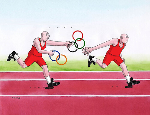 Cartoon: olymptokyo21 (medium) by Lubomir Kotrha tagged olympic,games,2024,paris,france,olympic,games,2024,paris,france