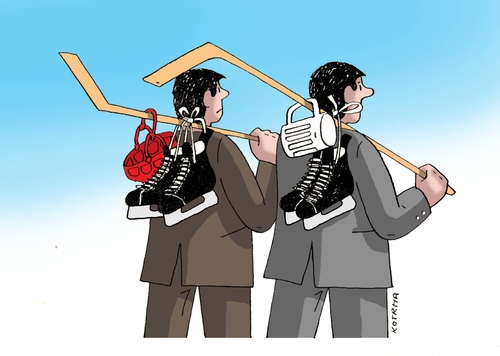 Cartoon: pivkorcul2013-far (medium) by Lubomir Kotrha tagged hokej,hockey,world,cup