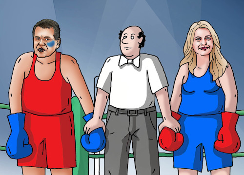Cartoon: preziuder (medium) by Lubomir Kotrha tagged zuzana,caputova,new,slovak,president