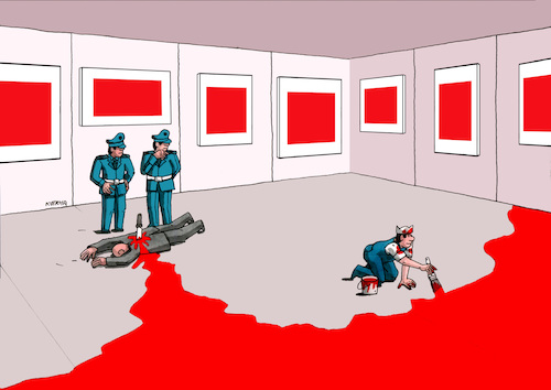 Cartoon: redart (medium) by Lubomir Kotrha tagged art,da,vinci,van,gogh,auction,money,christies,museum