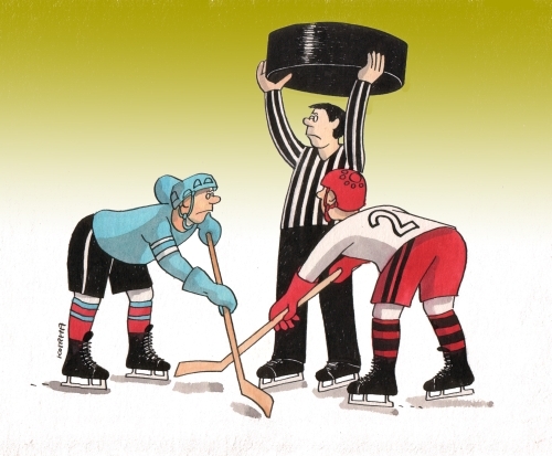 Cartoon: rozhodca (medium) by Lubomir Kotrha tagged ice,hockey