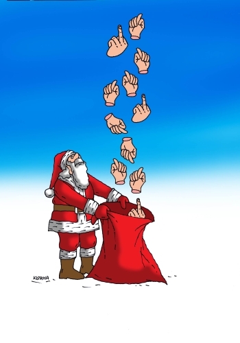 Cartoon: santafig (medium) by Lubomir Kotrha tagged humor