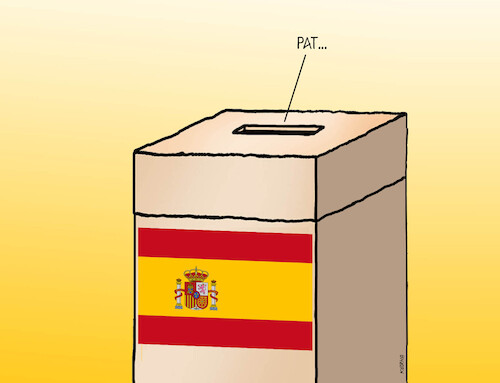 Cartoon: spainpat (medium) by Lubomir Kotrha tagged spain,elections,spain,elections