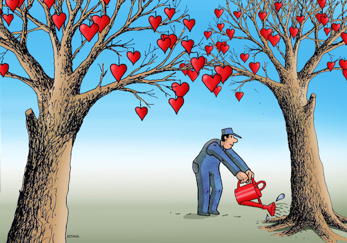 Cartoon: srdcostrom19 (medium) by Lubomir Kotrha tagged may,love,woman,man,may,love,woman,man