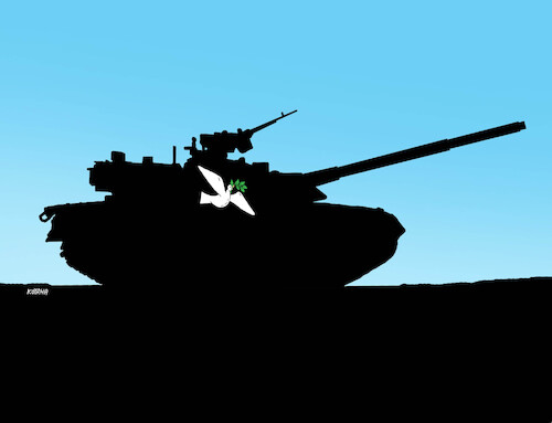 Cartoon: tankholub (medium) by Lubomir Kotrha tagged dove,of,peace,tank,the,war,dove,of,peace,tank,the,war