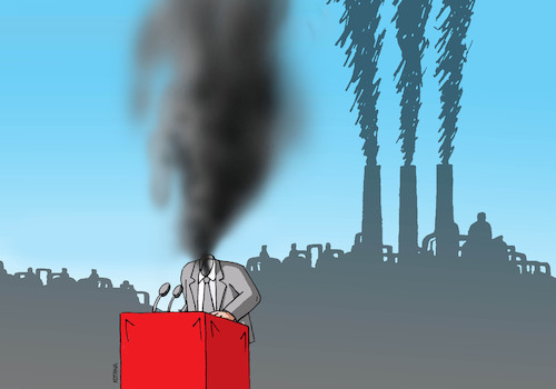 Cartoon: tribunsmog2 (medium) by Lubomir Kotrha tagged 