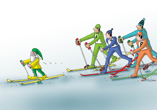 Cartoon: trpasbezec (medium) by Lubomir Kotrha tagged italy,winter,olympics,italy,winter,olympics