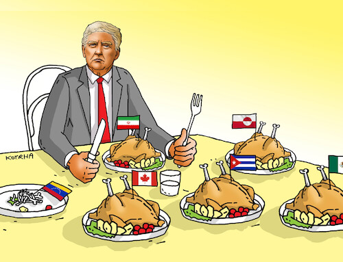 Cartoon: trumpapetit (medium) by Lubomir Kotrha tagged donald,trump,usa,war,donald,trump,usa,war