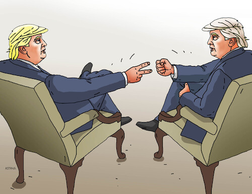 Cartoon: trumphra (medium) by Lubomir Kotrha tagged war,trump,games,war,trump,games