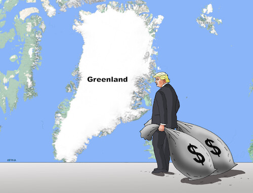 Cartoon: trumpkupec26 (medium) by Lubomir Kotrha tagged greenland,trump,usa,greenland,trump,usa