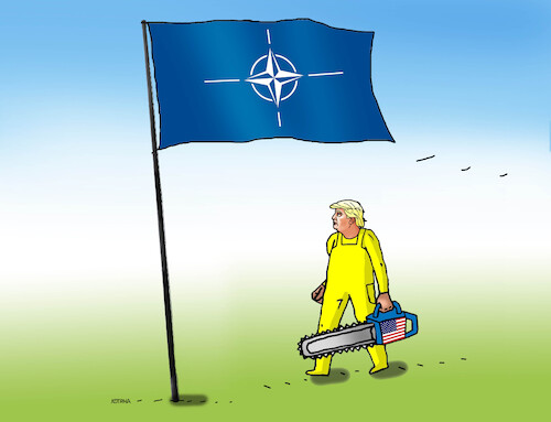 Cartoon: trumppilcik26 (medium) by Lubomir Kotrha tagged usa,nato,trump,eu,usa,nato,trump,eu