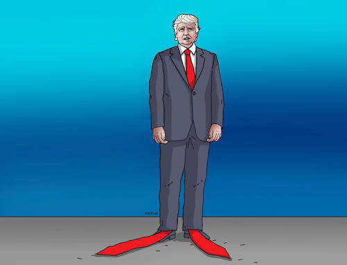 Cartoon: trumpviazan (medium) by Lubomir Kotrha tagged donald,trump,red,necktie,donald,trump,red,necktie