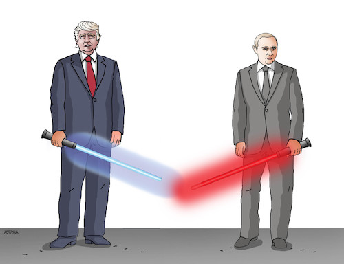 Cartoon: truput (medium) by Lubomir Kotrha tagged sanctions,russia,usa,putin,trump,rubel,dollar