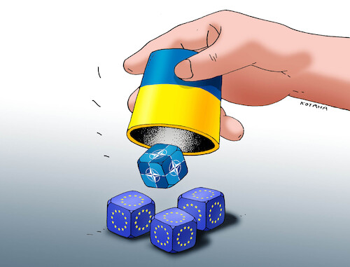 Cartoon: ukranato24 (medium) by Lubomir Kotrha tagged ukraine,nato,eu,war,peace,ukraine,nato,eu,war,peace