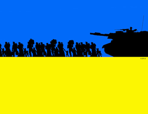 Cartoon: ukrawar (medium) by Lubomir Kotrha tagged war,russia,ukraine,putin,zelenskyj,world,peace,war,russia,ukraine,putin,zelenskyj,world,peace