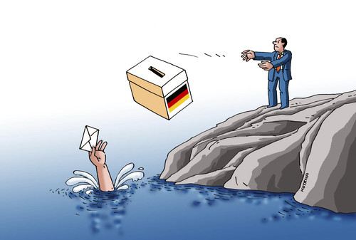Cartoon: wahlen 18 (medium) by Lubomir Kotrha tagged deutschland,wahlen