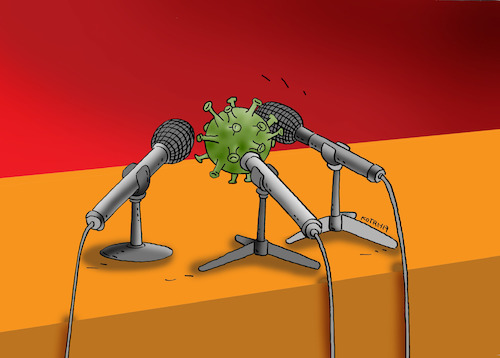 Cartoon: korona (medium) by Lubomir Kotrha tagged coronavirus,covid,19,pandemics