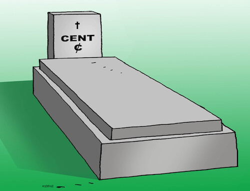 Cartoon: one cent usa (medium) by Lubomir Kotrha tagged one,cent,usa,end,one,cent,usa,end