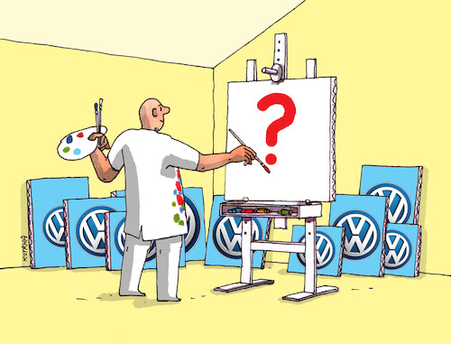 Cartoon: Volkswagen (medium) by Lubomir Kotrha tagged volkswagen,volkswagen