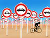 Cartoon: autozakaz (small) by Lubomir Kotrha tagged roads,highway,cars,cyclists,bicycles,vacation,time