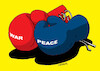 Cartoon: boxmier-en (small) by Lubomir Kotrha tagged war,peace