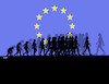 Cartoon: euvolution (small) by Lubomir Kotrha tagged eu,euro,brexit,libra,world
