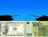 Cartoon: moneyboj (small) by Lubomir Kotrha tagged money,war,euro,dollar