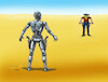 Cartoon: pistolrobot (small) by Lubomir Kotrha tagged ai,robots