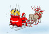 Cartoon: santavakcin (small) by Lubomir Kotrha tagged christmas santa claus winter covid