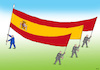 Cartoon: spainvlajka (small) by Lubomir Kotrha tagged catalonia,election,independence,spain,europe,euro,world