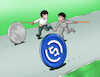 Cartoon: stablehra25 (small) by Lubomir Kotrha tagged usa,dollar,stablecoins