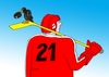 Cartoon: straka (small) by Lubomir Kotrha tagged ice hockey