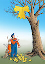 Cartoon: stromlist (small) by Lubomir Kotrha tagged autumn
