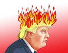 Cartoon: trumpfire2a (small) by Lubomir Kotrha tagged usa,los,angeles,protests,riots,trump,national,guard