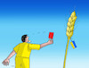 Cartoon: ukrared23 (small) by Lubomir Kotrha tagged ukrainian,wheat