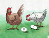 Cartoon: vajcojed (small) by Lubomir Kotrha tagged eggs,chickens,poison,europe,world