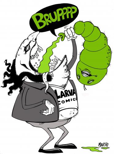 Cartoon: gusano (medium) by maucho tagged cerveza