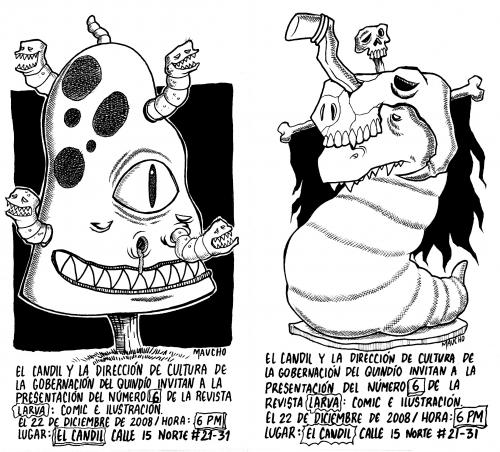 Cartoon: invitacion dos (medium) by maucho tagged larvas