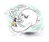 Cartoon: Boo (small) by Trippy Toons tagged super,mario,boo,ghost,geist,trippy,marihu,weed,cannabis,stoner,kiffer,ganja,video,game