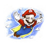 Cartoon: Cape Mario (small) by Trippy Toons tagged super,mario,trippy,marihu,weed,cannabis,stoner,kiffer,ganja,video,game