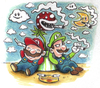 Cartoon: Mario and Luigi (small) by Trippy Toons tagged super,mario,luigi,trippy,marihu,weed,cannabis,stoner,kiffer,ganja,video,game