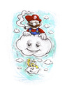 Cartoon: Mario lifted (small) by Trippy Toons tagged super,mario,trippy,marihu,weed,cannabis,stoner,kiffer,ganja,video,game