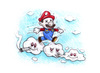 Cartoon: Mario skywalker (small) by Trippy Toons tagged super,mario,trippy,marihu,weed,cannabis,stoner,kiffer,ganja,video,game,cloud,clouds,wolke,wolken,sky,himmel
