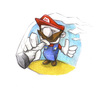 Cartoon: Mario smoking (small) by Trippy Toons tagged super,mario,trippy,marihu,weed,cannabis,stoner,kiffer,ganja,video,game