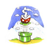 Cartoon: Smoking plant (small) by Trippy Toons tagged super,mario,trippy,marihu,weed,cannabis,stoner,kiffer,ganja,video,game,plant,plfanze